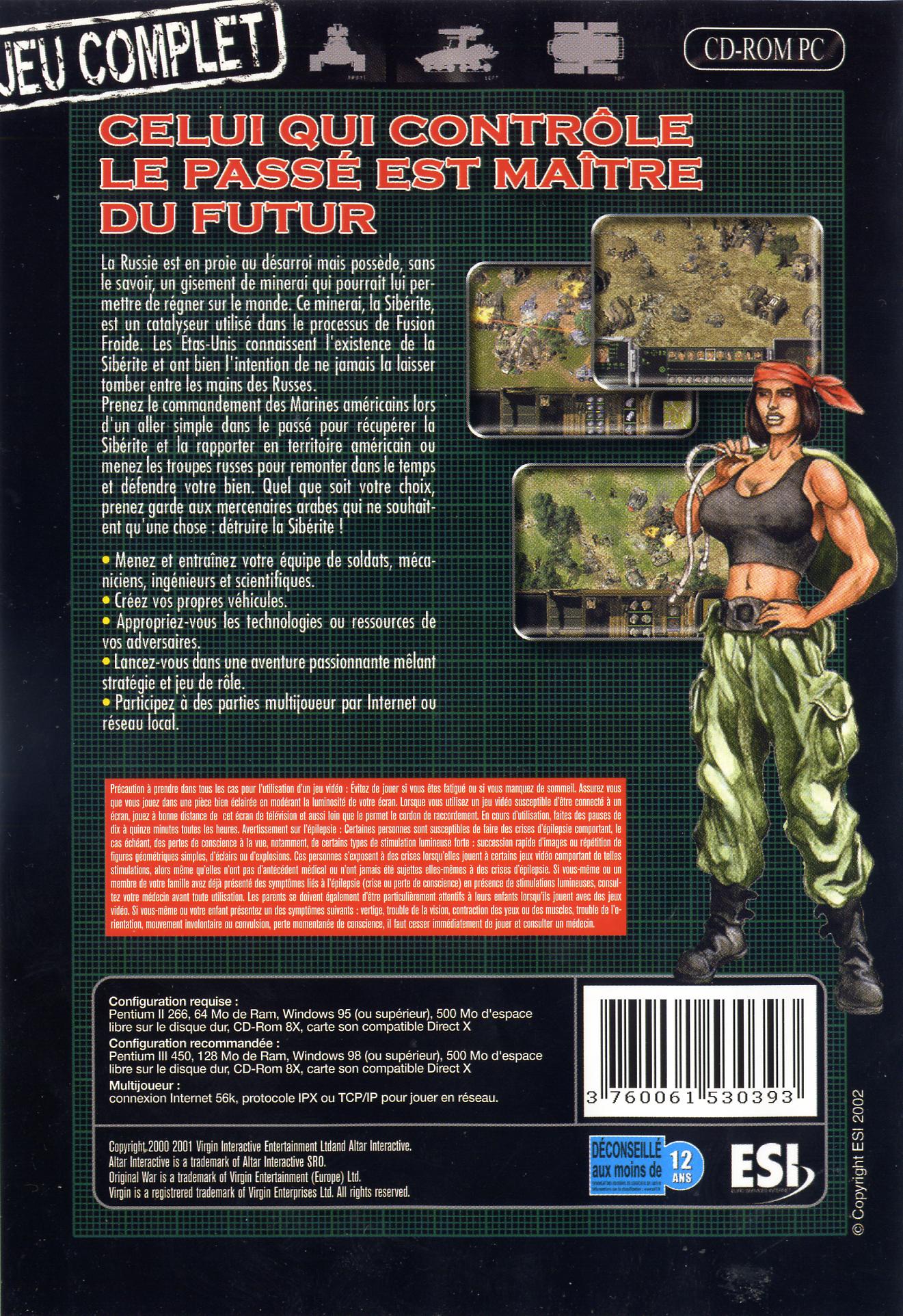 FR Original War back cover