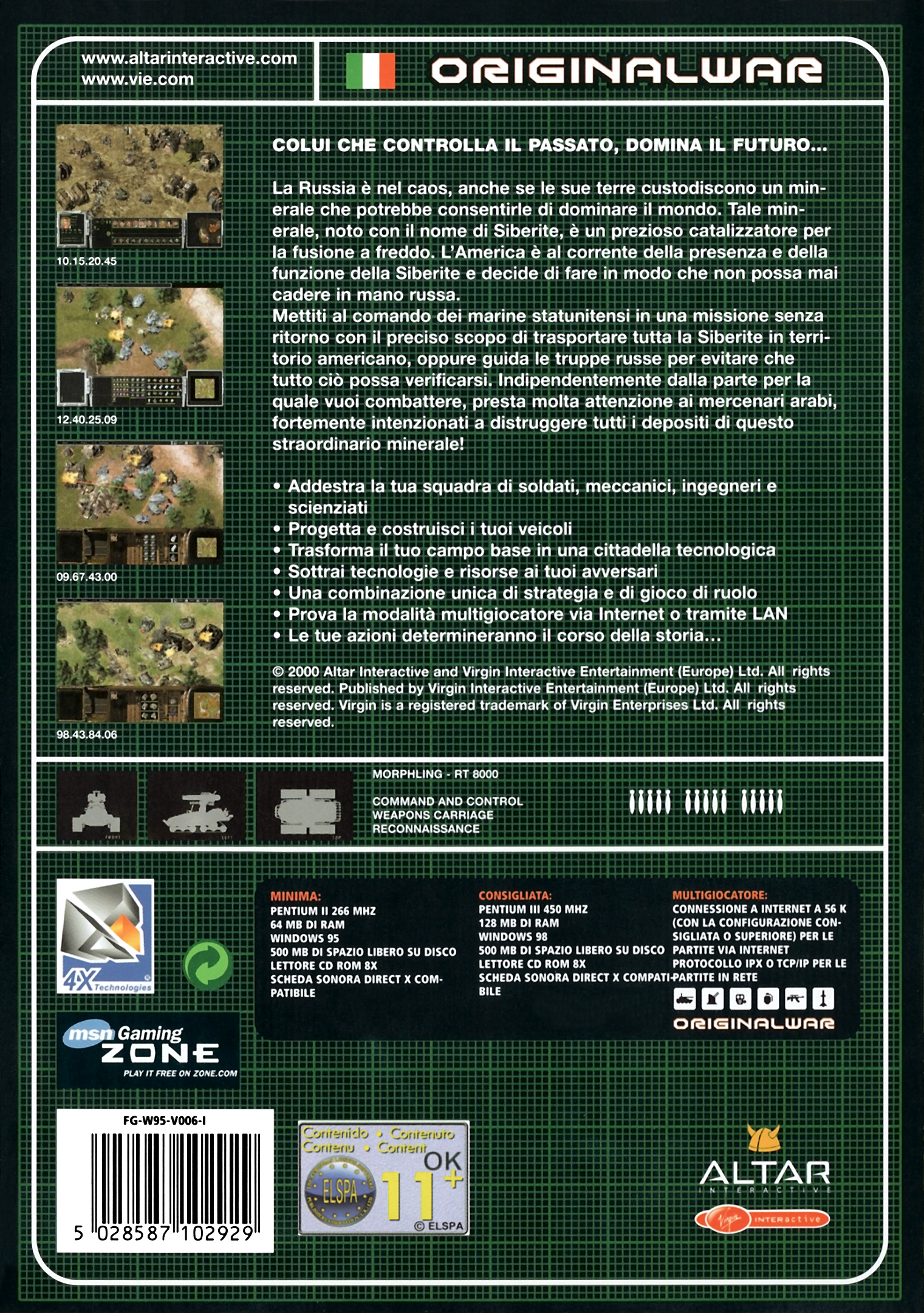 IT Original War back cover